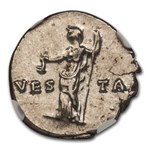 Roman Silver Denarius Emperor Vespasian (69-79 AD) Ch AU NGC