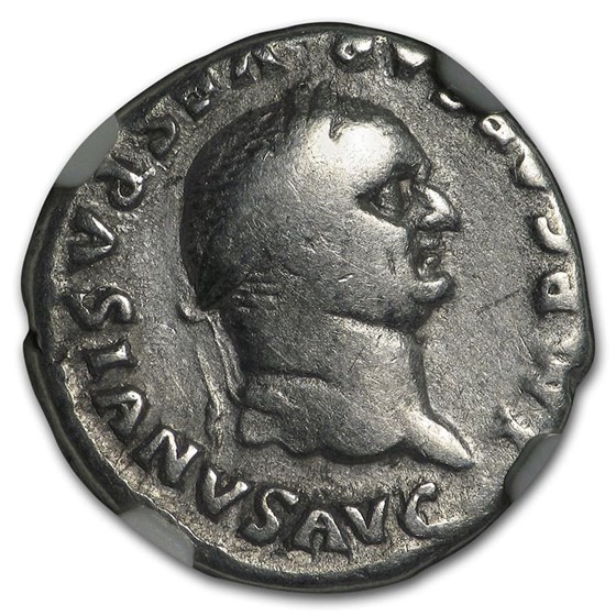 Roman Silver Denarius Emperor Vespasian (69-79 AD) Ch Fine NGC Roman Silver Denarius Emperor Vespasian (69-79 AD) Ch Fine NGC
