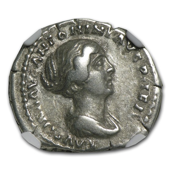 Roman Silver Denarius Faustina Jr. (147-175/6 AD) Ch-VF NGC Roman Silver Denarius Faustina Jr. (147-175/6 AD) Ch-VF NGC