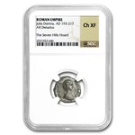Roman Silver Denarius Julia Domna (193-211 AD) Ch-XF NGC (Random)