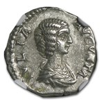 Roman Silver Denarius Julia Domna (193-211 AD) Ch-XF NGC (Random)