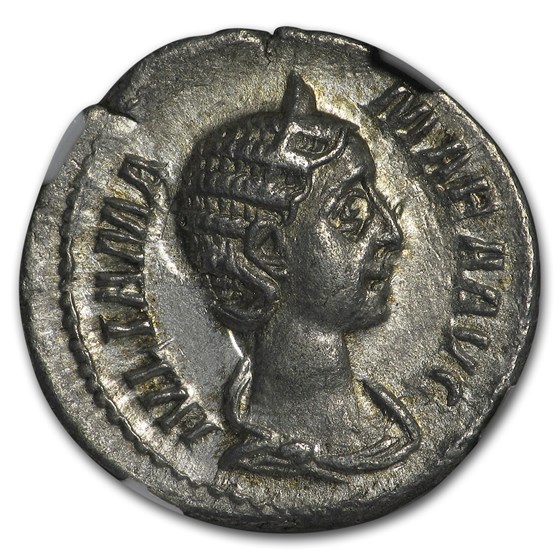 Roman Silver Denarius Julia Mamaea (222-235 AD) AU NGC Roman Silver Denarius Julia Mamaea (222-235 AD) AU NGC