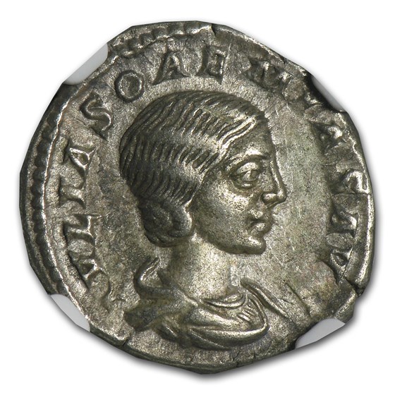 Roman Silver Denarius Julia Soaemias (218-222 AD) XF NGC Roman Silver Denarius Julia Soaemias (218-222 AD) XF NGC