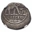 Roman Silver Denarius Julius Caesar Elephant (44 BC) Ch VF NGC