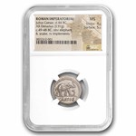 Roman Silver Denarius Julius Caesar Elephant (44 BC) MS NGC 4/5