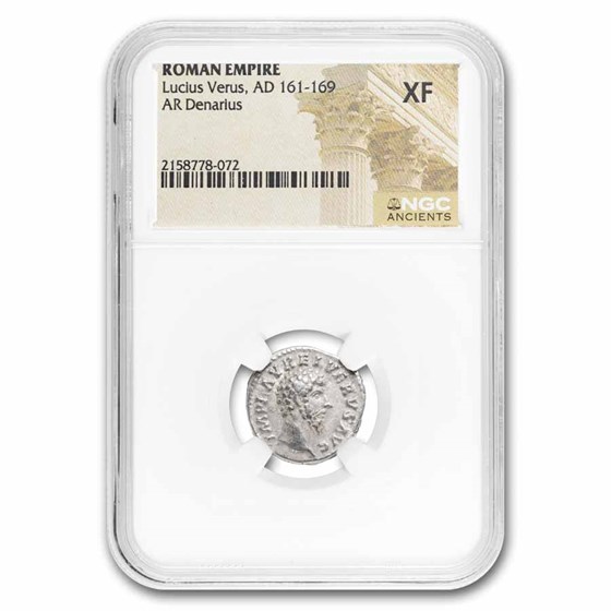 Roman Silver Denarius Lucius Veras (161-169 AD) XF NGC