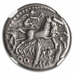 Roman Silver Denarius M. Marcius Mn. f. (134 BC) VF NGC
