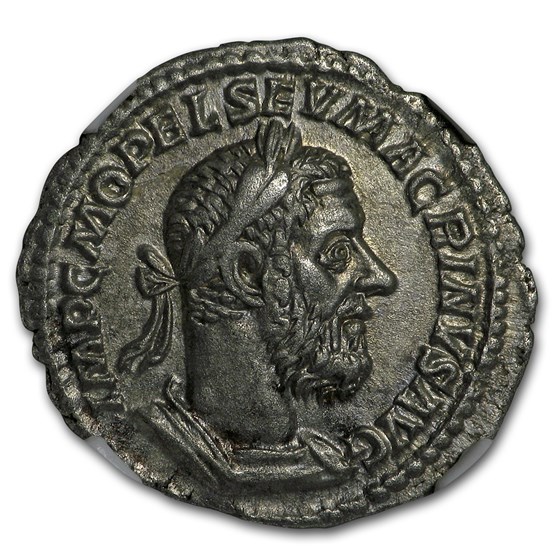 Roman Silver Denarius Macrinus (217-218 AD) XF NGC Roman Silver Denarius Macrinus (217-218 AD) XF NGC