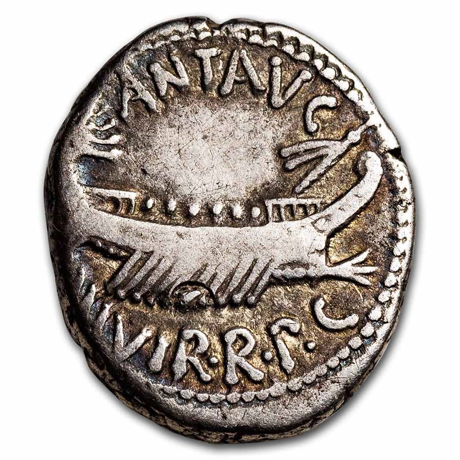 Buy Roman Silver Denarius Marc Antony Legion VI (30 BC) XF APMEX