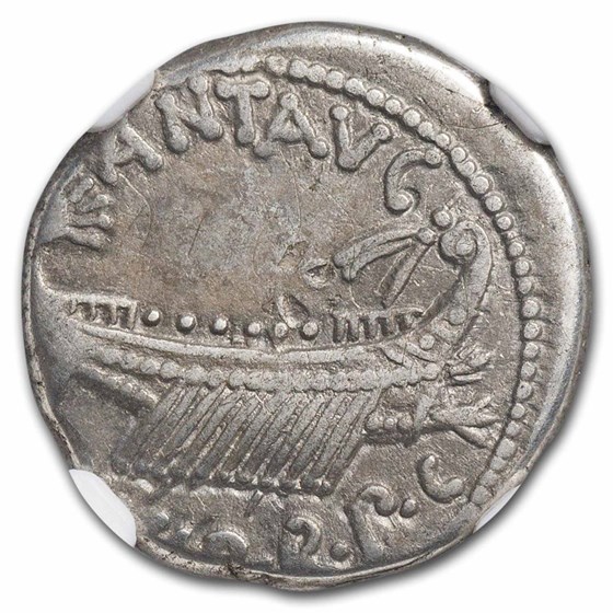 Buy Roman Silver Denarius Marc Antony Legion X (30 BC) VF NGC APMEX