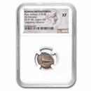 Roman Silver Denarius Marc Antony Legion XII (30 BC) XF NGC