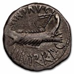 Roman Silver Denarius Marc Antony Legion XX (32-31 BC) VF