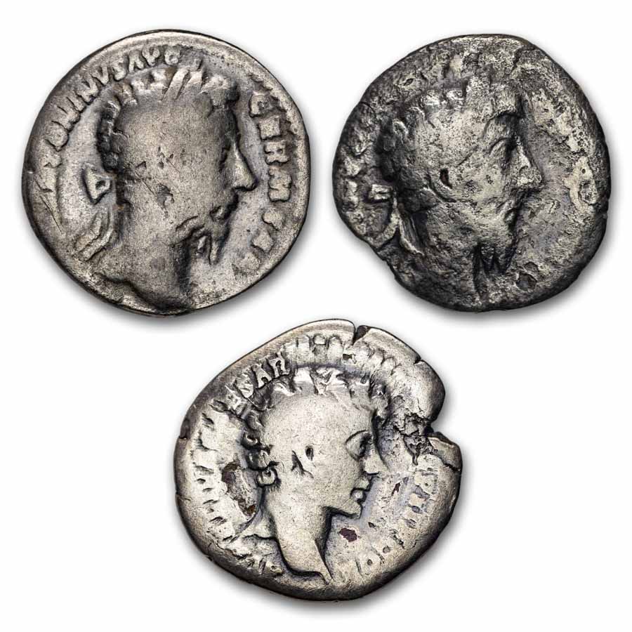 TKC039 マルクス・アウレリウス Buy 161-180 AD Roman Silver Denarius Marcus Aurelius VG-F | APMEX