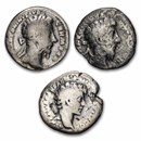 Roman Silver Denarius Marcus Aurelius (161-180 AD) VG-F (Random)