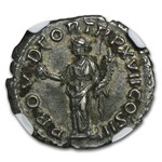 Roman Silver Denarius Marcus Aurelius Ch-XF NGC (161-180 AD)