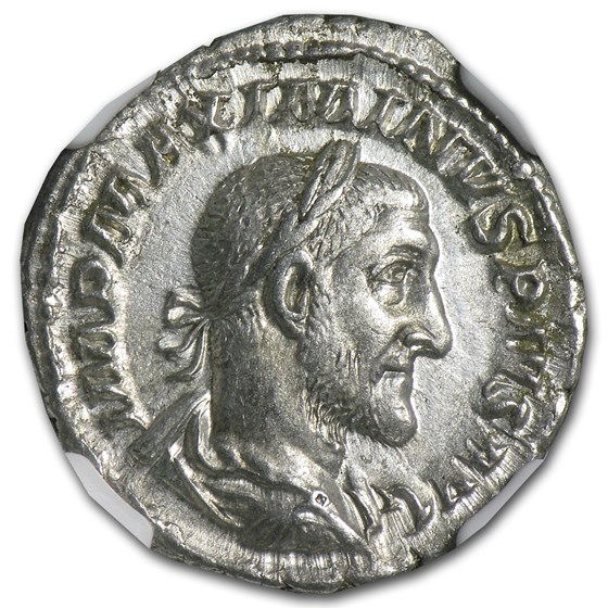 Roman Silver Denarius Maximinus I (235-238 AD) Ch-XF NGC Roman Silver Denarius Maximinus I (235-238 AD) Ch-XF NGC