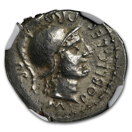 Roman Silver Denarius Pompey Jr. (d. 45 BC) AU NGC Roman Silver Denarius Pompey Jr. (d. 45 BC) AU NGC