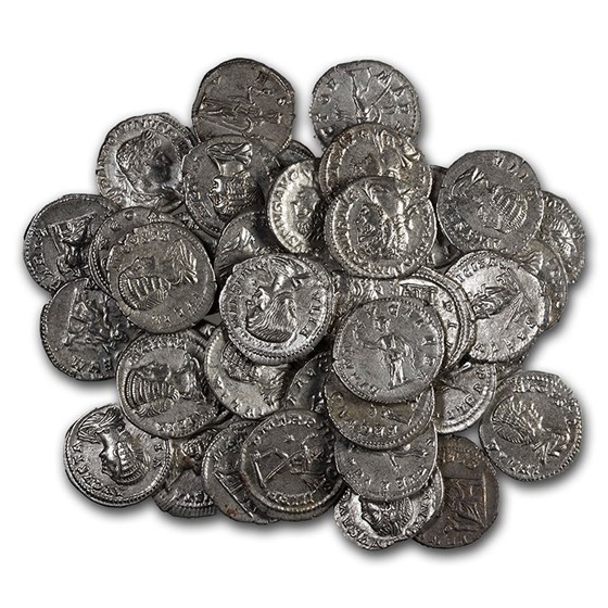 Roman Silver Denarius Random Emperors (69 AD-244 AD) AU Roman Silver Denarius Random Emperors (69 AD-244 AD) AU