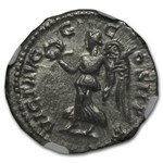 Roman Silver Denarius Septimius Severus (193-211 AD) AU NGC
