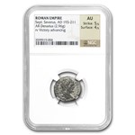 Roman Silver Denarius Septimius Severus (193-211 AD) AU NGC