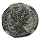 Roman Silver Denarius Septimius Severus (193-211 AD) AU NGC