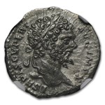 Roman Silver Denarius Septimius Severus (193-211 AD) AU NGC