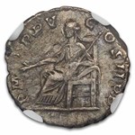 Roman Silver Denarius Septimius Severus (193-211 AD) Ch Fine NGC