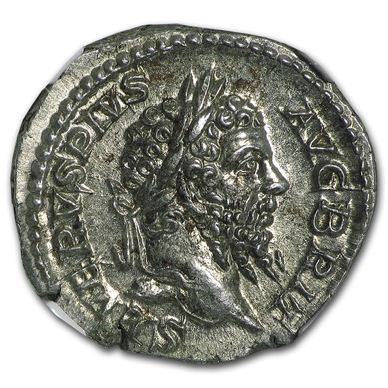 Roman Silver Denarius Septimius Severus MS NGC (193-211 AD) Roman Silver Denarius Septimius Severus MS NGC (193-211 AD)