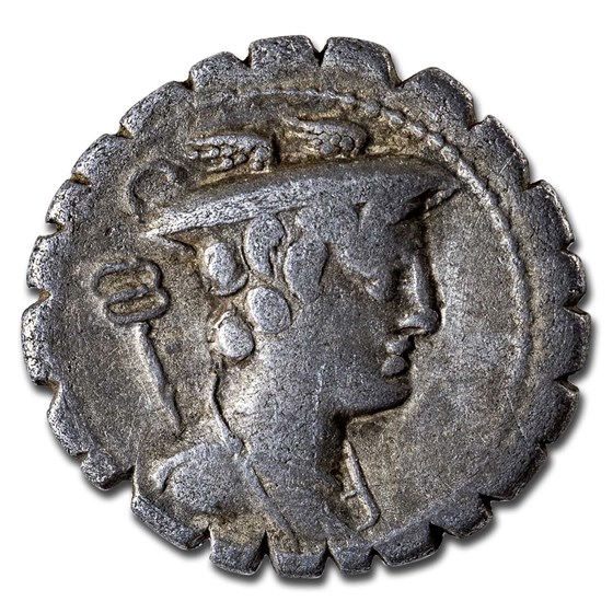 Roman Silver Denarius Serratus C. Mamilius Limetanus (82 BC) VF Roman Silver Denarius Serratus C. Mamilius Limetanus (82 BC) VF