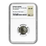 Roman Silver Denarius Severus Alexander (222-235 AD) Ch-VF NGC