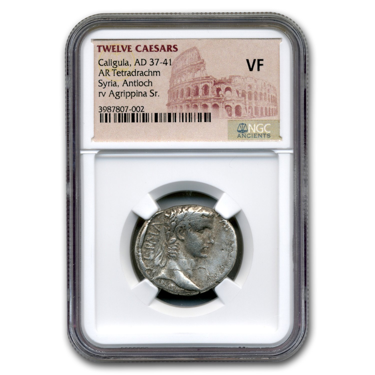 Buy Roman Silver Tetradrachm Emperor Caligula (37-41 AD) XF NGC