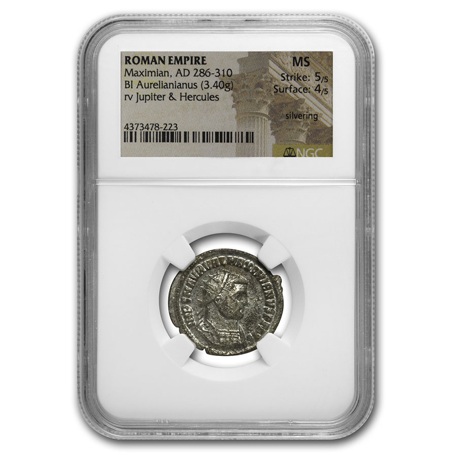 Buy Roman Empire Silvered Aurelianianus Maximian (286-310 AD) MS