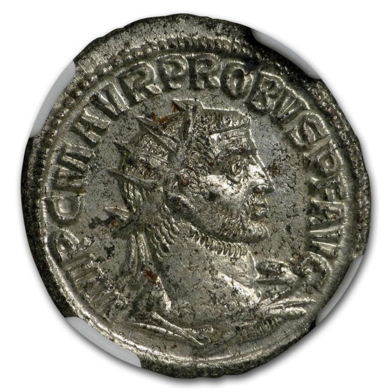 Roman Silvered Bi Aurelianianus Emp. Probus 276-282 AD MS NGC Roman Silvered Bi Aurelianianus Emp. Probus 276-282 AD MS NGC
