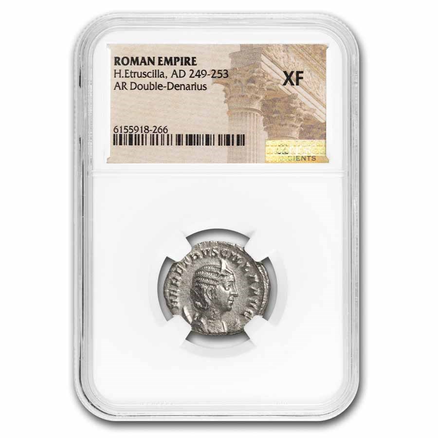 Rome AR Dbl Denarius H. Etruscilla 249-51 AD XF NGC (Random Coin)
