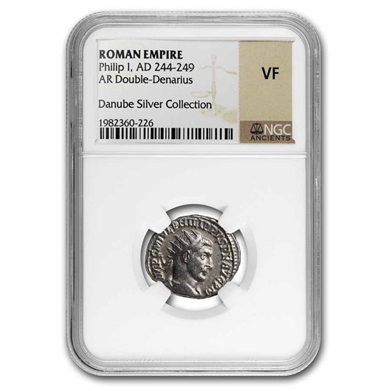 Rome AR Dbl Denarius Philip I (244-249 AD) VF NGC (Random Coin)