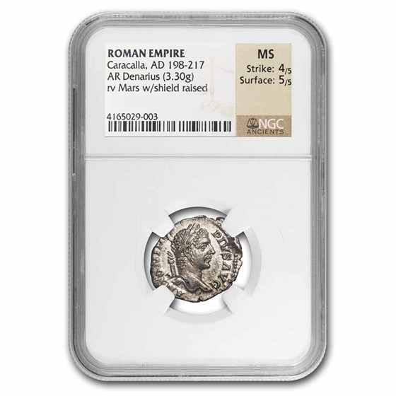 Rome AR Denarius Caracalla (198-217 AD) MS NGC (RIC IV 100) Rome AR Denarius Caracalla (198-217 AD) MS NGC (RIC IV 100)