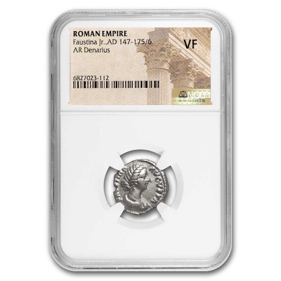 Rome AR Denarius Faustina Jr. 147-75/6 AD VF NGC (Random Coin) Rome AR Denarius Faustina Jr. 147-75/6 AD VF NGC (Random Coin)