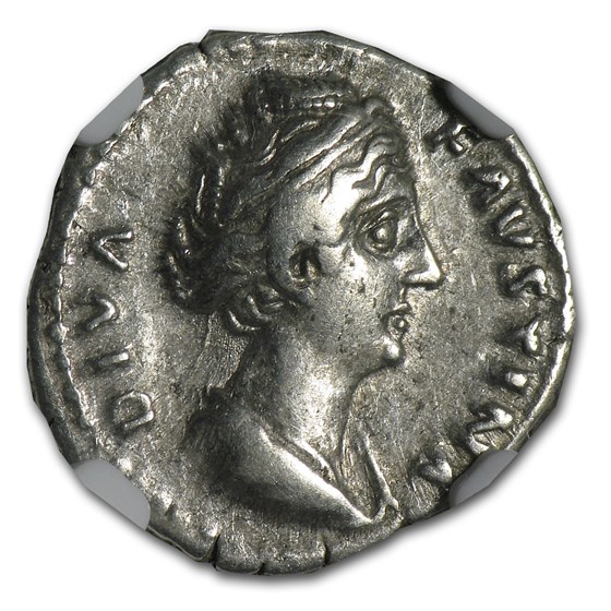 Rome AR Denarius Faustina Sr 138-141 AD Ch VF NGC (Random Coin)