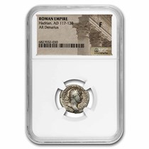 Buy 117-138 AD Rome Silver Denarius Hadrian Fine NGC | APMEX
