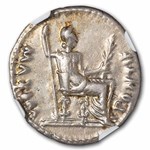 Rome AR Denarius Tiberius 14-37 AD Ch VF NGC (4/3, Tribute Penny)