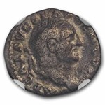 Rome AR Denarius Vespasian (69-79 AD) Fine NGC Judaea Capta
