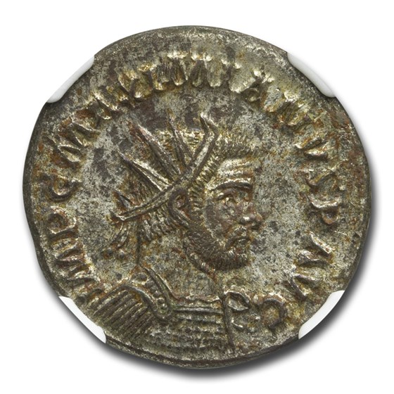 Rome Bi Aurelianianus Emp Maximian (286-310 AD) Ch AU NGC Rome Bi Aurelianianus Emp Maximian (286-310 AD) Ch AU NGC