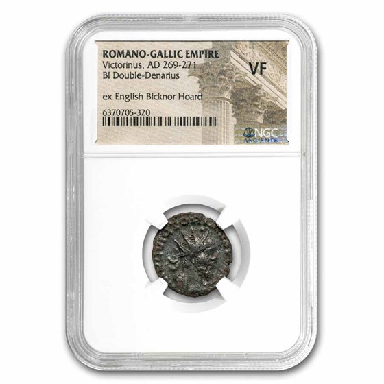 Rome BI Dbl Denarius Victorinus 269-271 AD VF NGC (Bicknor Hoard)
