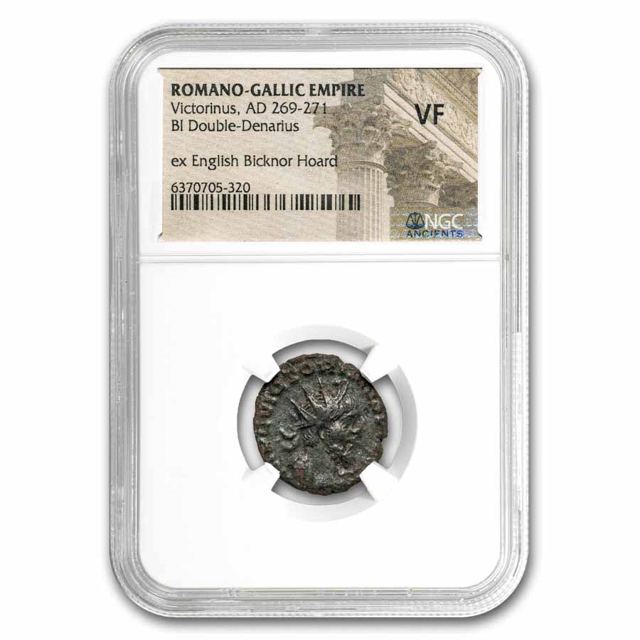 Rome BI Dbl Denarius Victorinus 269-271 AD VF NGC (Bicknor Hoard)