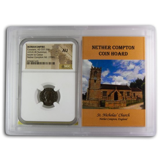 Rome BI Nummus Constans 337-350 AD AU NGC (Nether Compton Vault) Rome BI Nummus Constans 337-350 AD AU NGC (Nether Compton Vault)