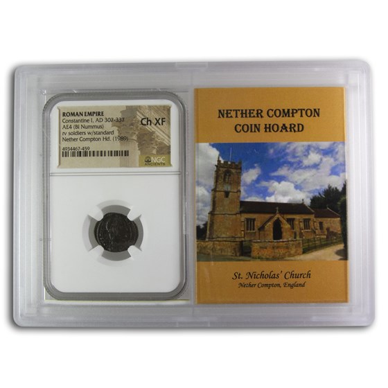 Rome BI Nummus Constantine I 307-337 AD Ch XF NGC (Nether Compton Rome BI Nummus Constantine I 307-337 AD Ch XF NGC (Nether Compton
