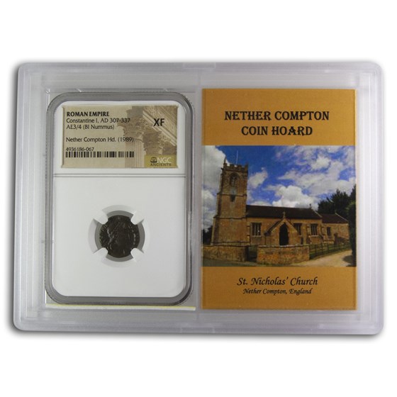 Rome BI Nummus Constantine I 307-337 AD XF NGC (Nether Compton) Rome BI Nummus Constantine I 307-337 AD XF NGC (Nether Compton)
