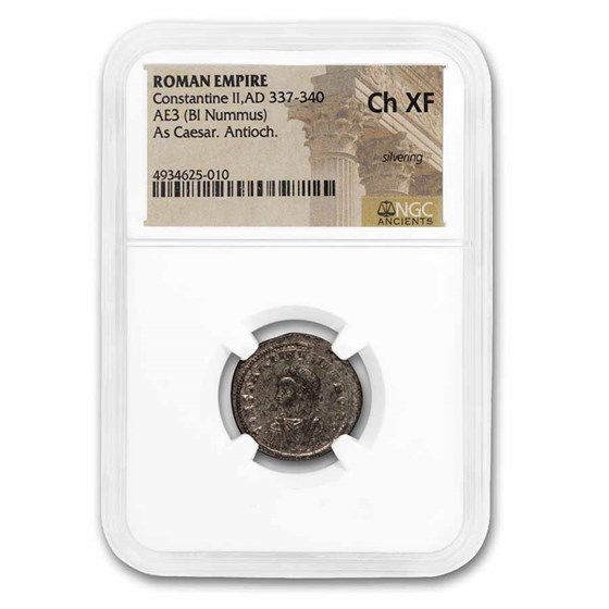 Rome BI Nummus Constantine II 337-340 Ch XF NGC (RIC VII 73) Rome BI Nummus Constantine II 337-340 Ch XF NGC (RIC VII 73)