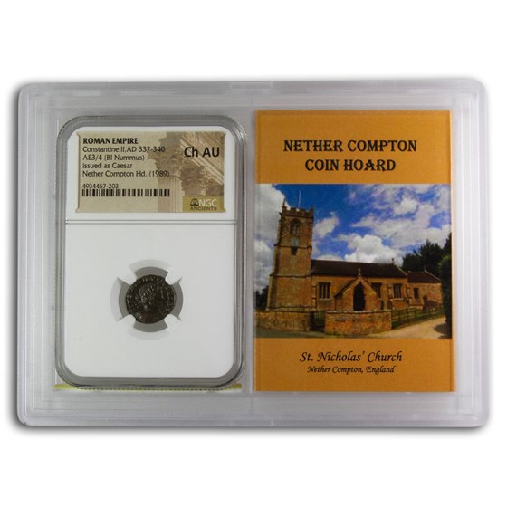 Rome BI Nummus Constantine II Ch AU NGC (Nether Compton Vault) Rome BI Nummus Constantine II Ch AU NGC (Nether Compton Vault)