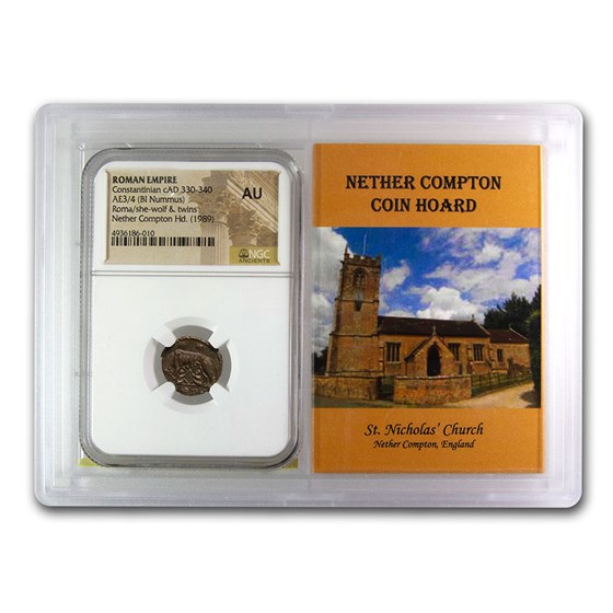Rome BI Nummus Constantinian 330-40 AU NGC (Nether Compton Vault) Rome BI Nummus Constantinian 330-40 AU NGC (Nether Compton Vault)